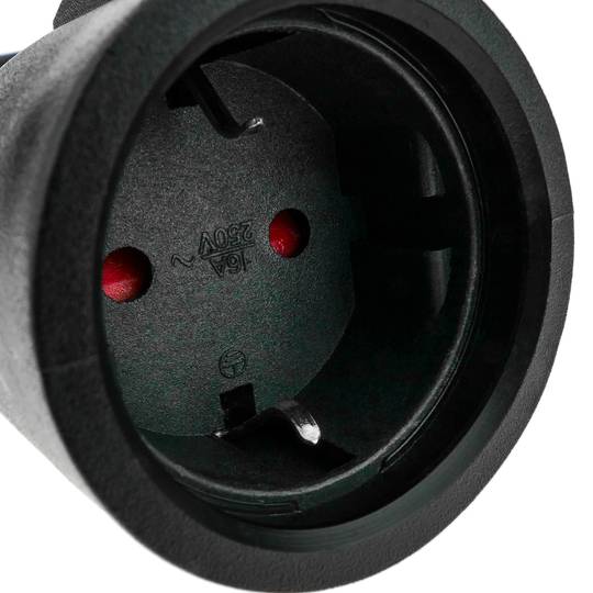 Netzkabel Elektrokabel Extender Schuko männlich zu weiblich 5 m schwarz IP44