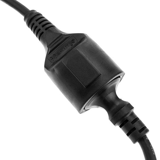 Netzkabel Elektrokabel Extender Schuko männlich zu weiblich 5 m schwarz IP44