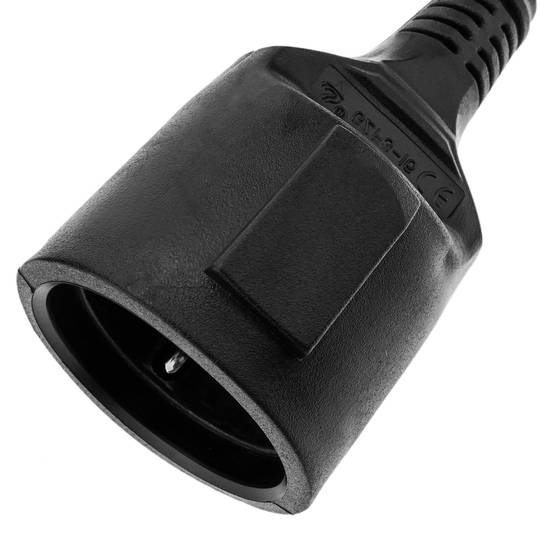 Netzkabel Elektrokabel Extender Schuko männlich zu weiblich 5 m schwarz IP44