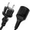 Electric cable extender schuko male to female 10 m black IP44