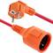 Netzkabel Elektrokabel Extender Schuko männlich zu weiblich 3 m rot