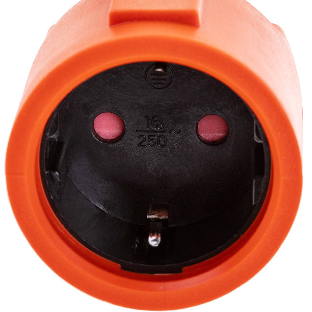 Netzkabel Elektrokabel Extender Schuko männlich zu weiblich 3 m rot