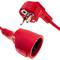 Extensor de cabo elétrico schuko macho para fêmea 5 m vermelho