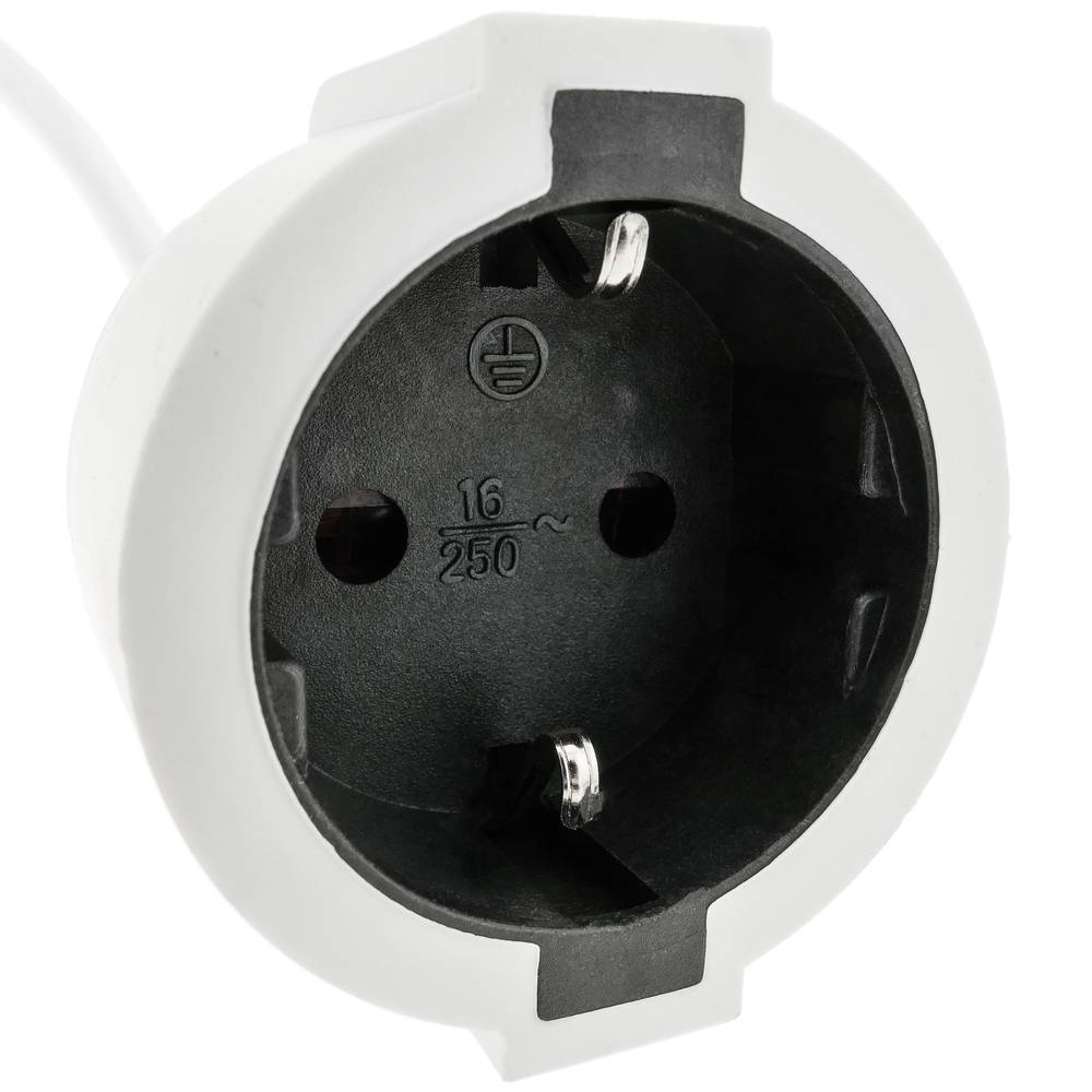 Prolunga cavo elettrico schuko maschio a femmina 2 m bianco