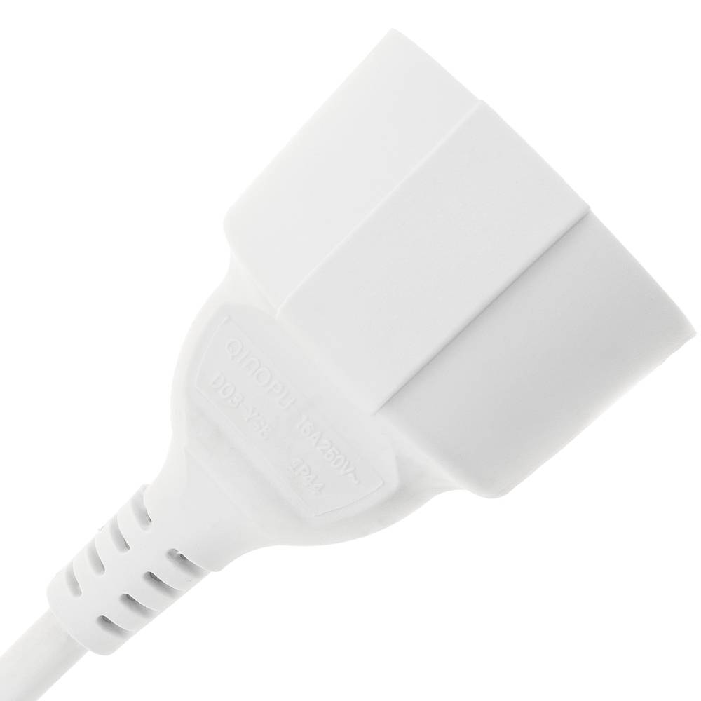 Prolunga cavo elettrico schuko maschio a femmina 2 m bianco