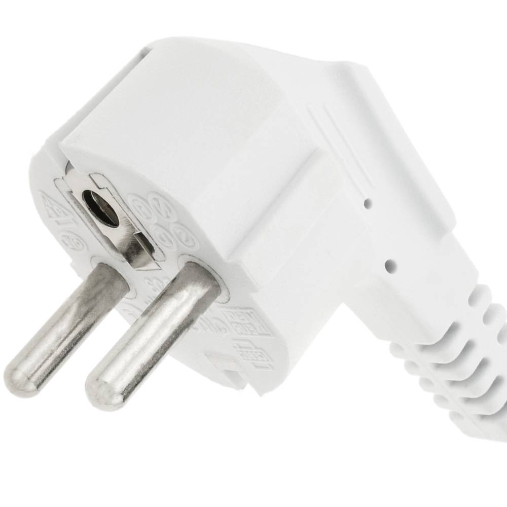 Prolunga cavo elettrico schuko maschio a femmina 2 m bianco