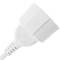 Perllongador de cable elèctric schuko mascle a femella de 5 m blanc