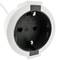 Electric cable extender schuko male to female 15 m white