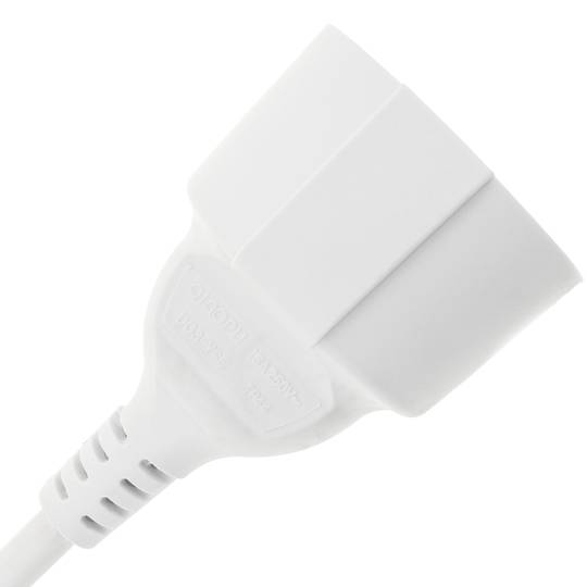 Electric cable extender schuko male to female 15 m white