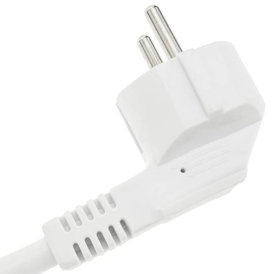 Electric cable extender schuko male to female 15 m white