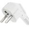 Electric cable extender schuko male to female 15 m white
