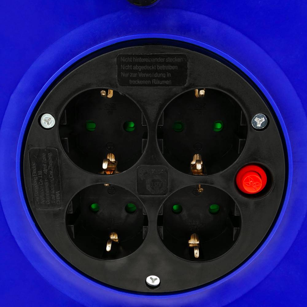 Cabo eléctrico bobinas 4 schuko de 15 m