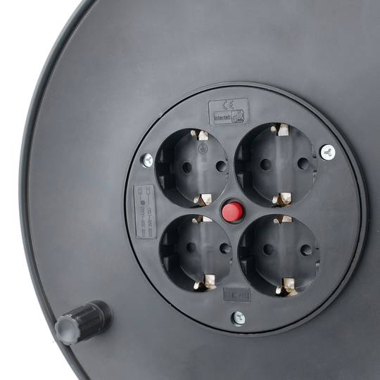 Cabo eléctrico bobinas 4 schuko de 25 m