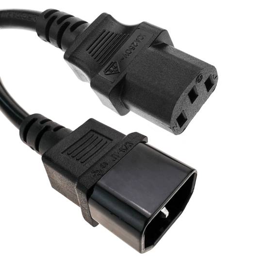 Câble Y Splitter C14 Vers C13 + Euro - 30 Cm - Pour Brancher PC Et écran Sur Une Seule Prise