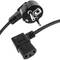 Cable de alimentación eléctrico IEC-60320 C13 acodado a schuko macho de 3 m