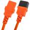Cabo de alimentação IEC60320 C13 a C14 laranja 3m