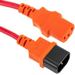 Power cable IEC60320 C13 to C14 red 5m