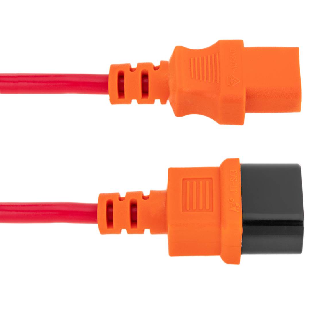 Câble d'alimentation IEC60320 C13 à C14 rouge 5m