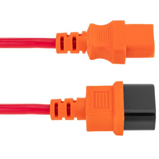 Câble d'alimentation IEC60320 C13 à C14 rouge 5m