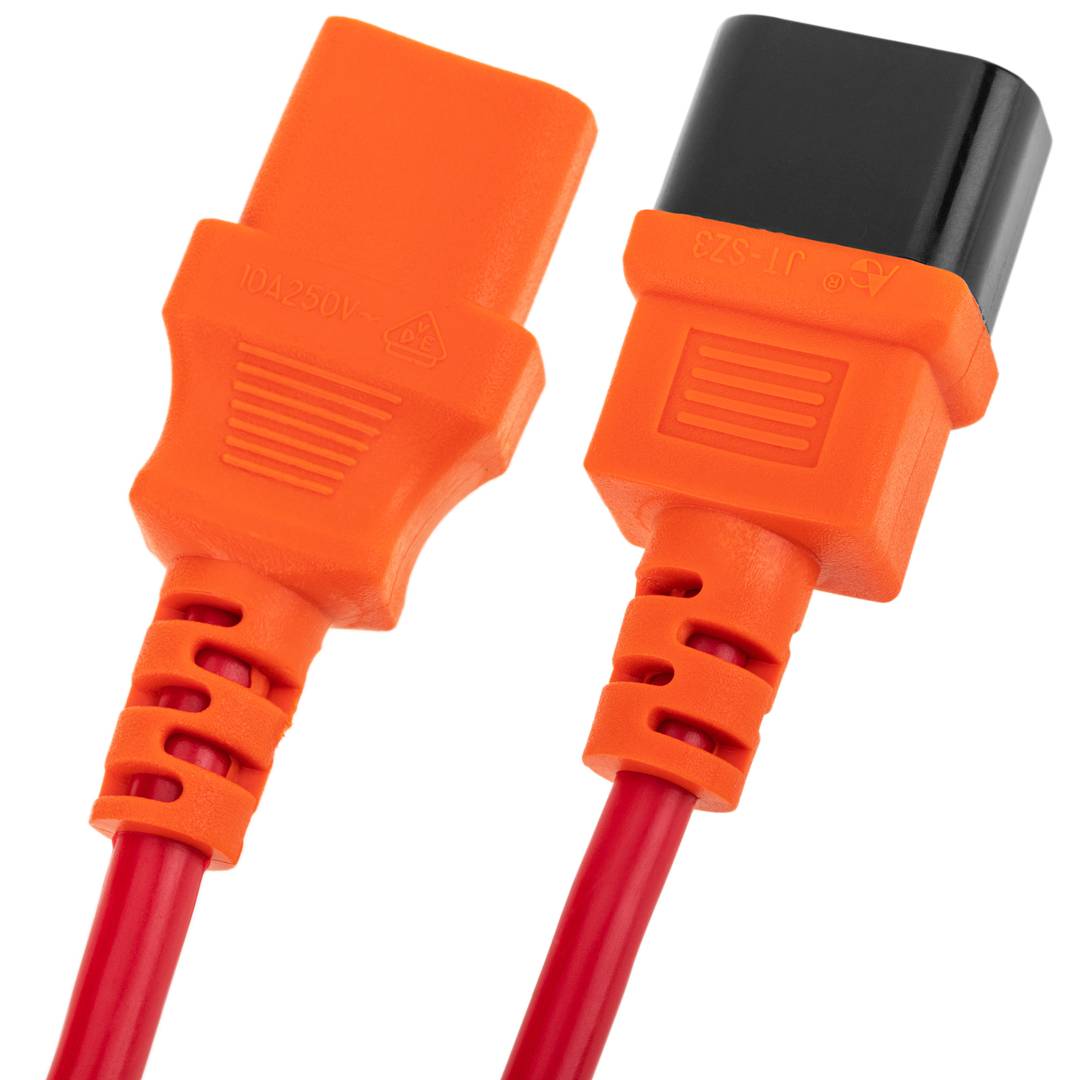 Câble d'alimentation IEC60320 C13 à C14 rouge 5m