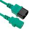 Stroomkabel IEC60320 C13 tot C14 groen 3m