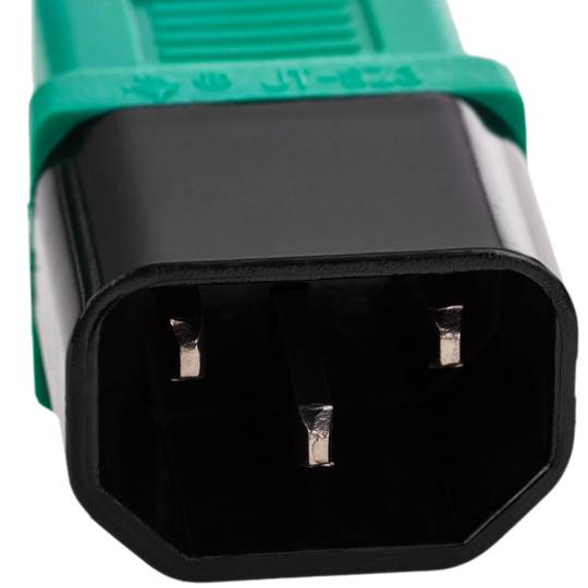 Stroomkabel IEC60320 C13 tot C14 groen 3m