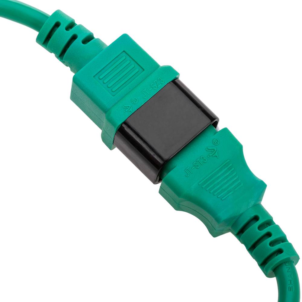 Stroomkabel IEC60320 C13 tot C14 groen 3m