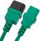 Stroomkabel IEC60320 C13 tot C14 groen 3m
