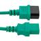 Stroomkabel IEC60320 C13 tot C14 groen 3m
