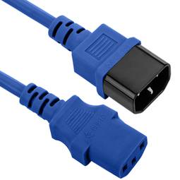 Cable eléctrico de alimentación IEC60320 C13 a C14 de color azul de 3m