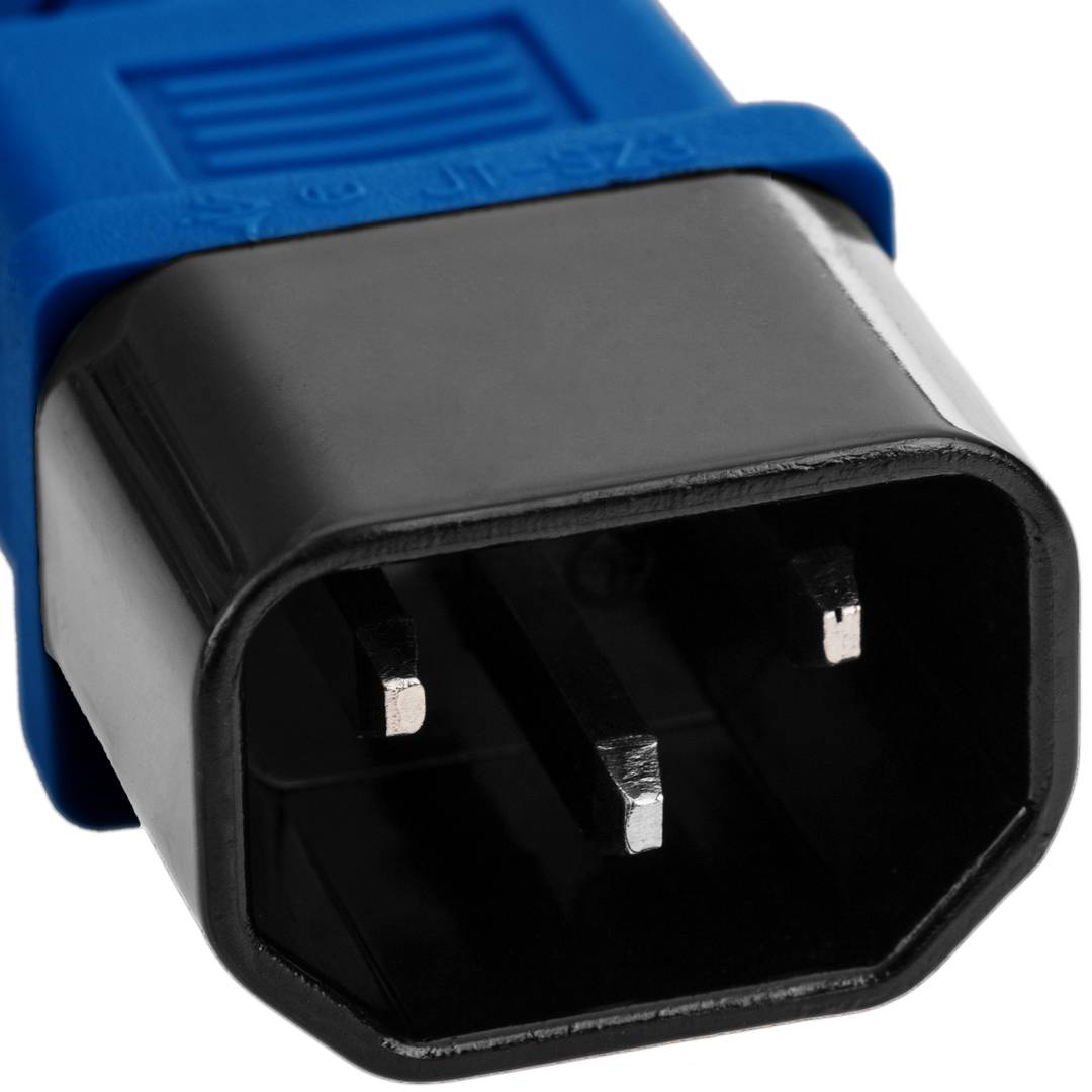 Cabo elétrico IEC60320 C13 a C14 azul 3m