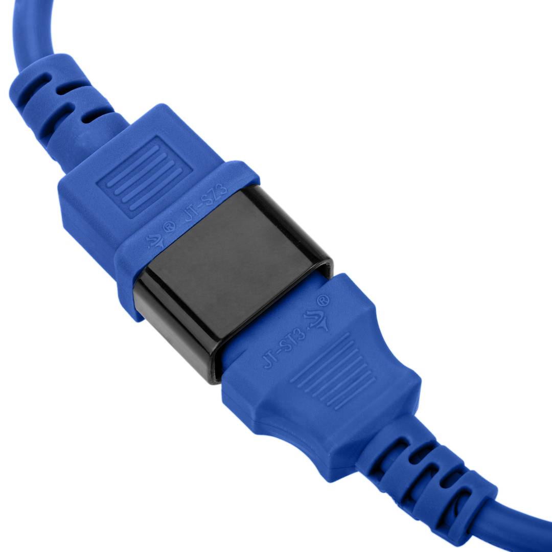 Cabo elétrico IEC60320 C13 a C14 azul 3m