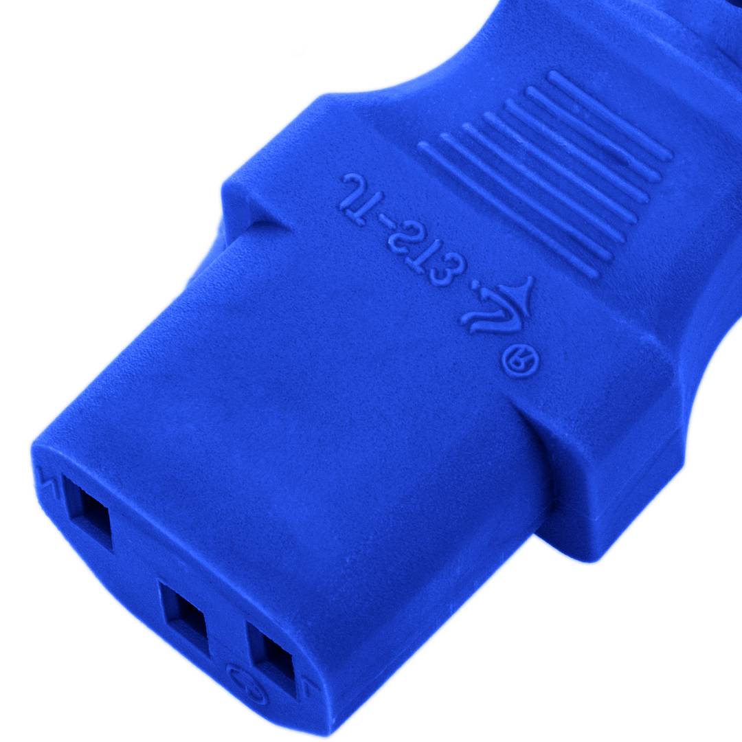 Cabo elétrico IEC60320 C13 a C14 azul 3m