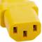 Cable eléctrico de alimentación IEC60320 C13 a C14 de color amarillo de 1.8m