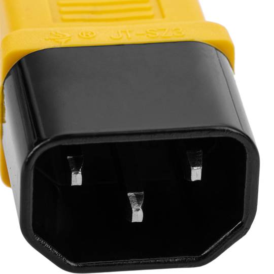 Cable eléctrico de alimentación IEC60320 C13 a C14 de color amarillo de 1.8m