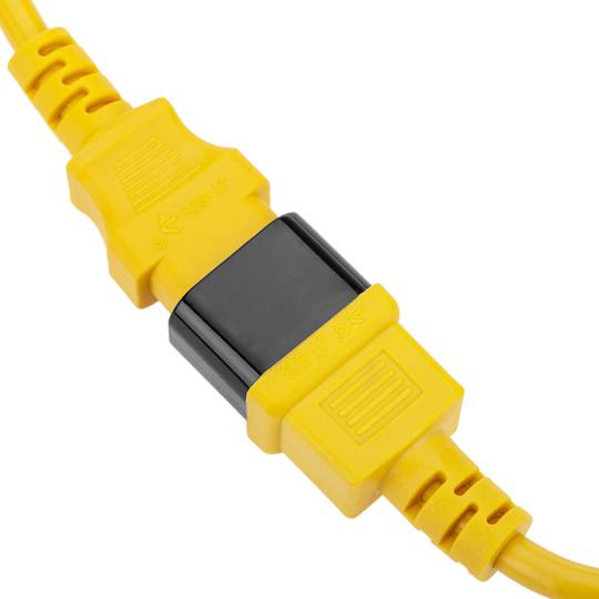 Cable eléctrico de alimentación IEC60320 C13 a C14 de color amarillo de 1.8m