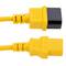 Cable eléctrico de alimentación IEC60320 C13 a C14 de color amarillo de 1.8m