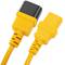 Cable eléctrico de alimentación IEC60320 C13 a C14 de color amarillo de 1.8m