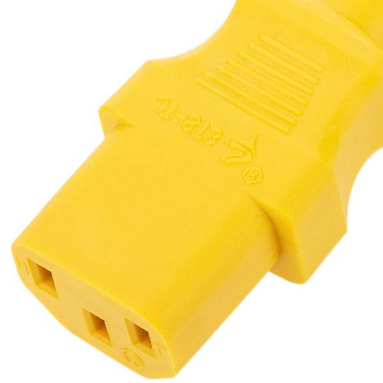 Stroomkabel IEC60320 C13 tot C14 geel 3m