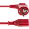 Cabo de alimentação elétrica 3x0,75 IEC60320 C13 para Schuko macho angular vermelho 1,8m