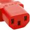 Power cable IEC60320 C13 to schuko male layered red 3m