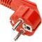 Power cable IEC60320 C13 to schuko male layered red 3m