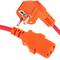 Power cable IEC60320 C13 to schuko male layered red 5m