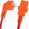 Power cable IEC60320 C13 to schuko male layered red 5m
