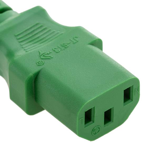 Cavo elettrico IEC60320 C13 per Schuko machio strati a verde 3m