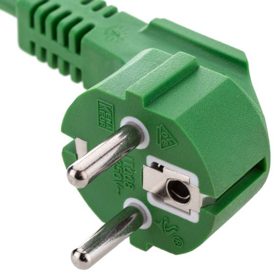 Cavo elettrico IEC60320 C13 per Schuko machio strati a verde 3m