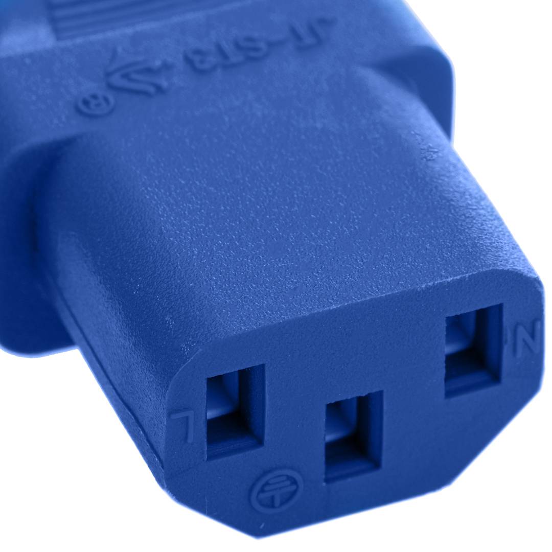Cordon électrique IEC60320 C13 à Schuko couches en bleu 1.8m