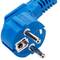 Cable elèctric d'alimentació IEC60320 C13 a schuko mascle colzat de color blau 3 metres