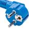 Cable elèctric d'alimentació IEC60320 C13 a schuko mascle colzat de color blau 3 metres
