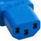 Cable elèctric d'alimentació IEC60320 C13 a schuko mascle colzat de color blau 3 metres